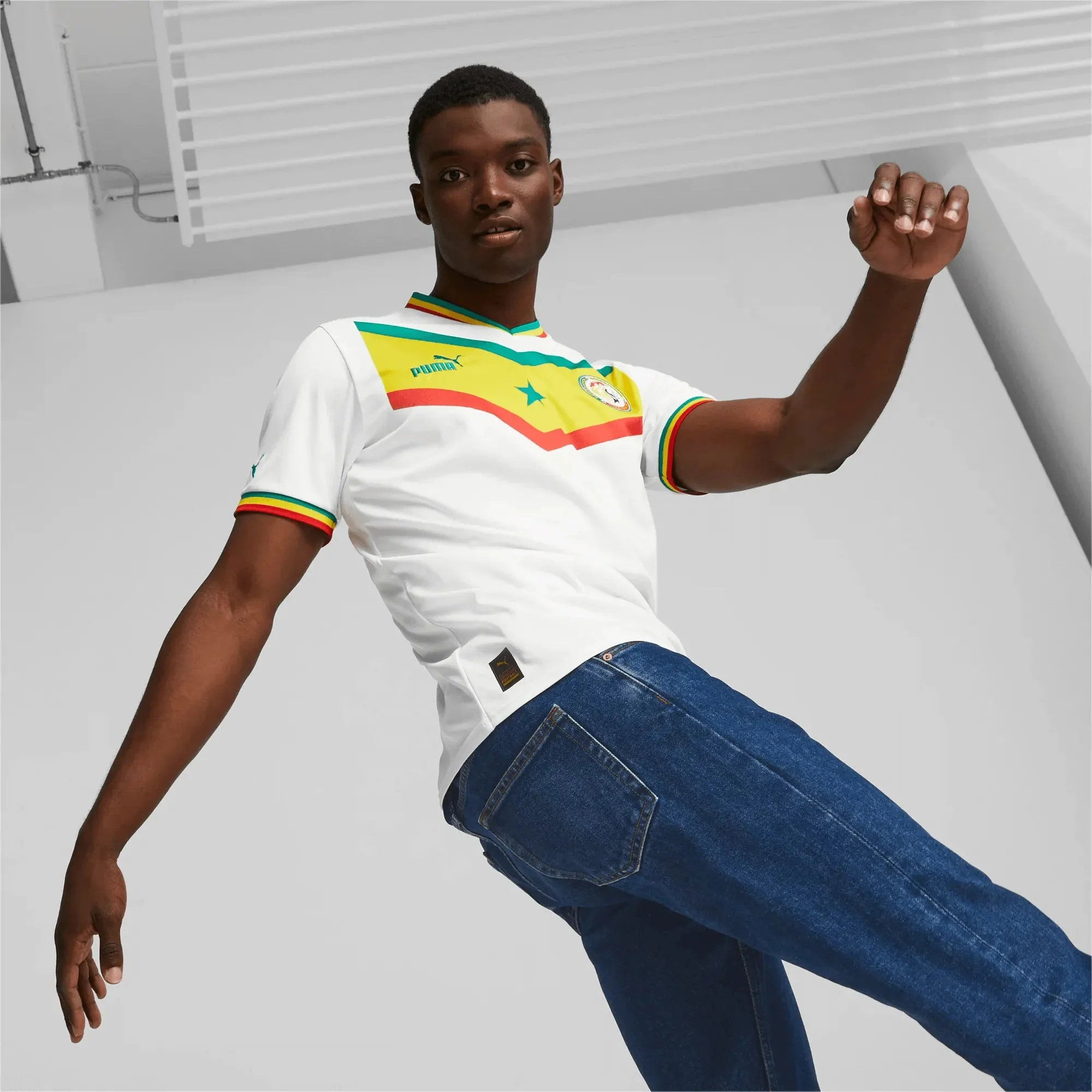 Puma 2022-23 Senegal Home Jersey - White-Yellow - Image 3