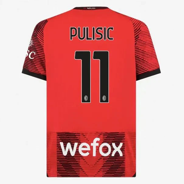 Puma 2023-24 AC Milan Youth Stadium Home Jersey - Image 3