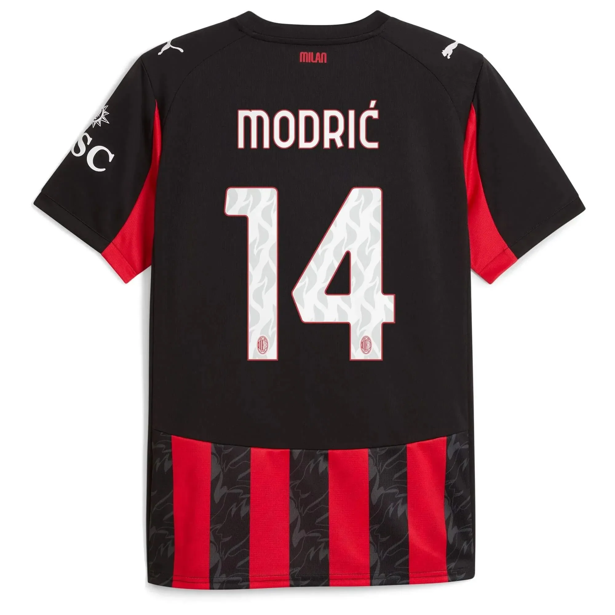 Puma 2025-26 AC Milan Youth Stadium Home Soccer Jersey - Image 7