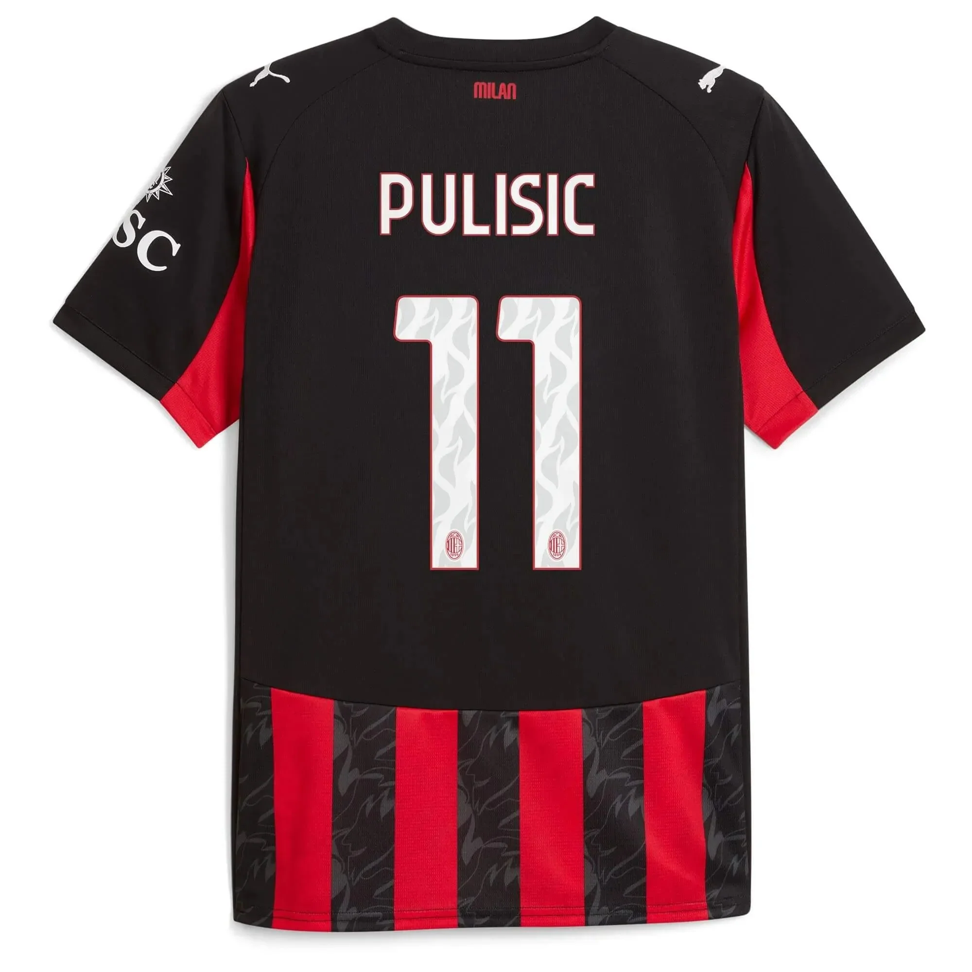 Puma 2025-26 AC Milan Youth Stadium Home Soccer Jersey - Image 8