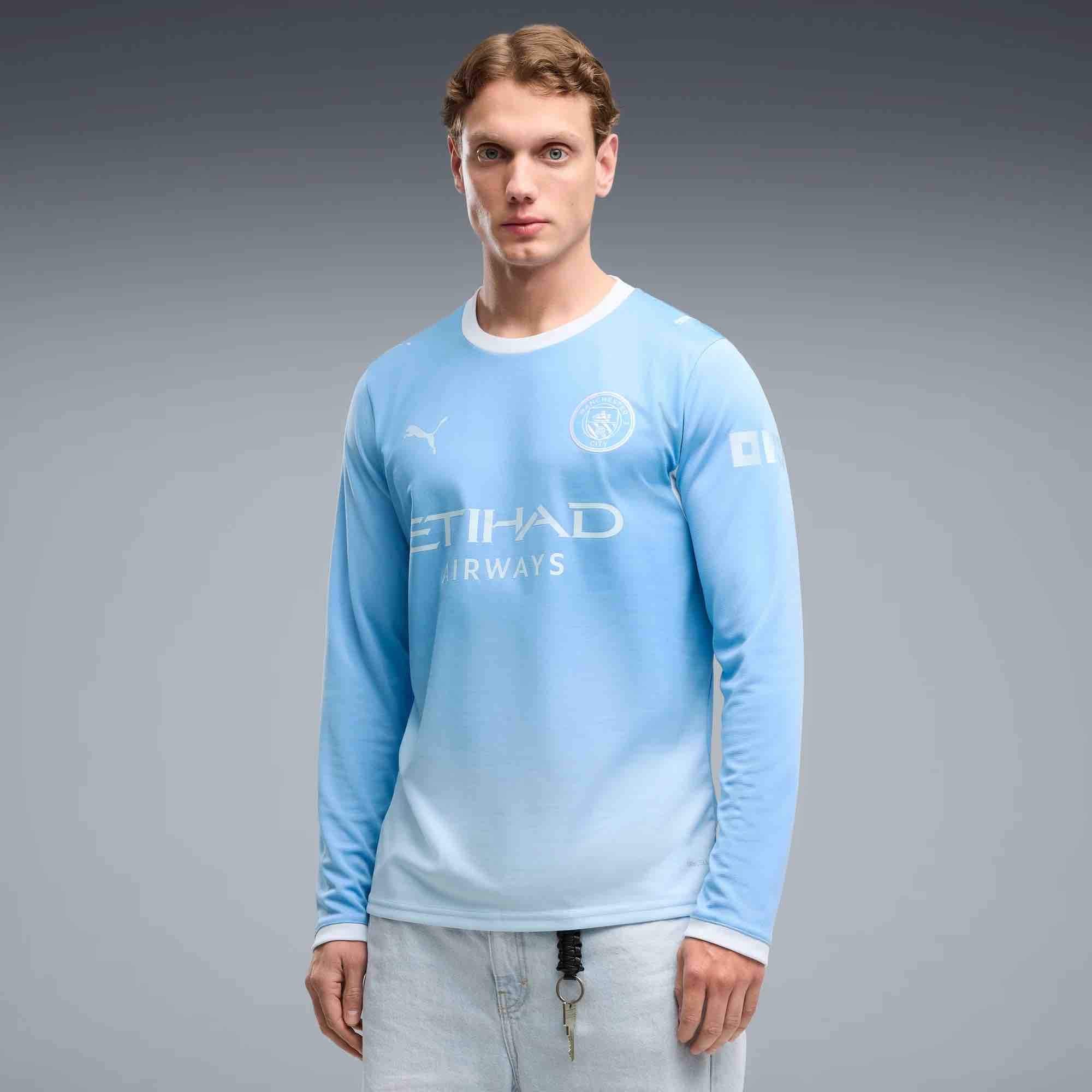 Puma 2026-27 Manchester City Men's Stadium Home Long-Sleeve Soccer Jersey - Image 3