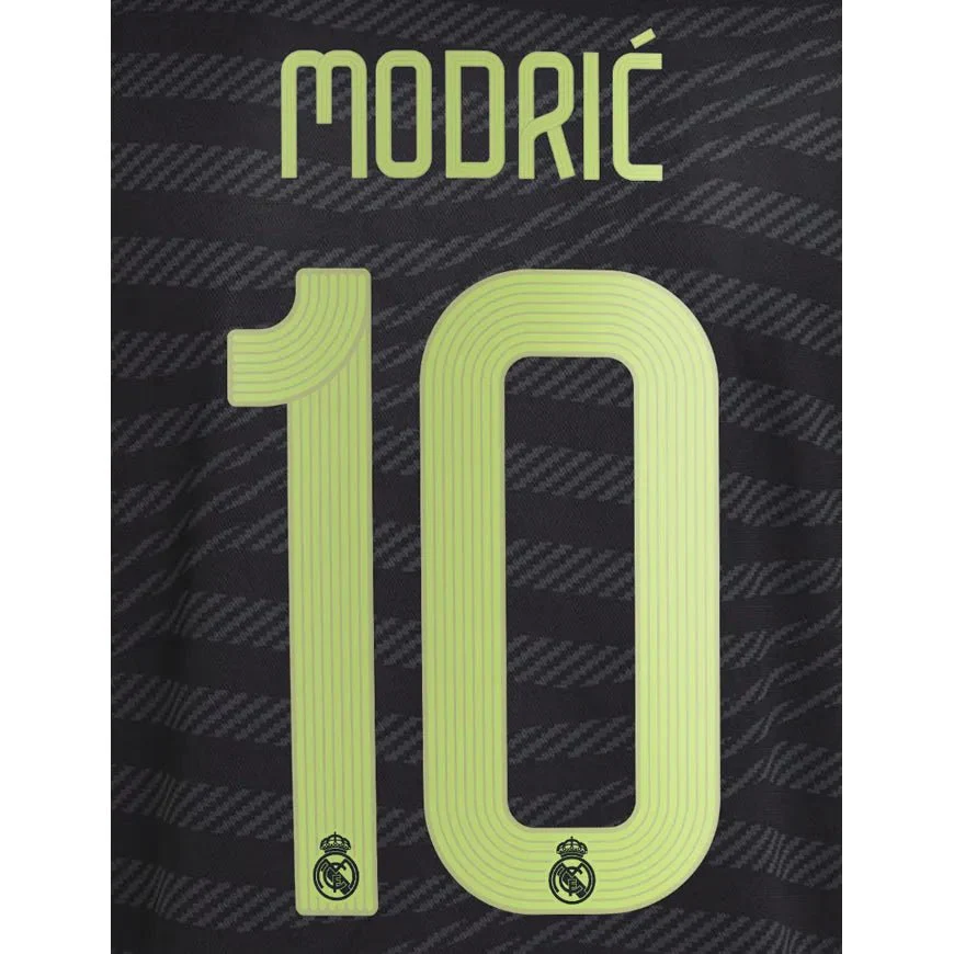 Real Madrid 2022/23 Third Modric #10 Jersey Name Set
