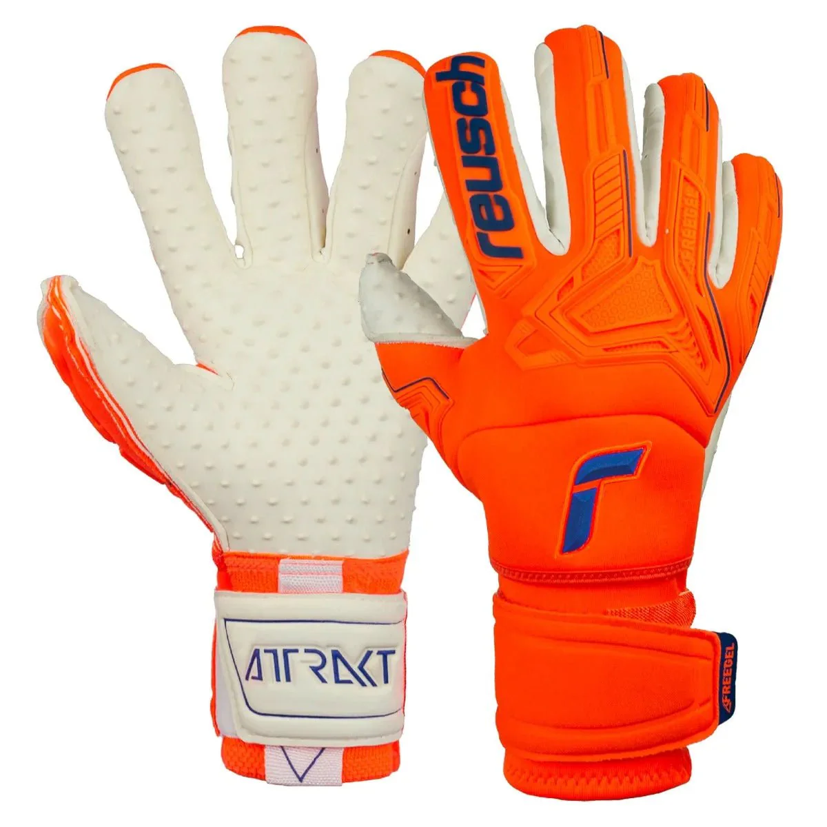 Reusch Attrakt FS Freegel Speedbump Ortho-Tec Goalkeeper Glove - Orange-Blue