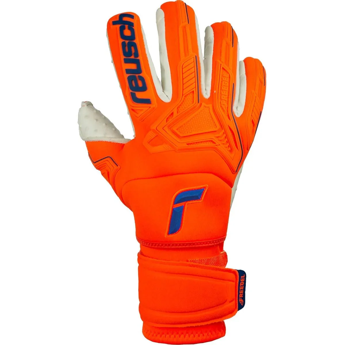 Reusch Attrakt FS Freegel Speedbump Ortho-Tec Goalkeeper Glove - Orange-Blue - Image 2