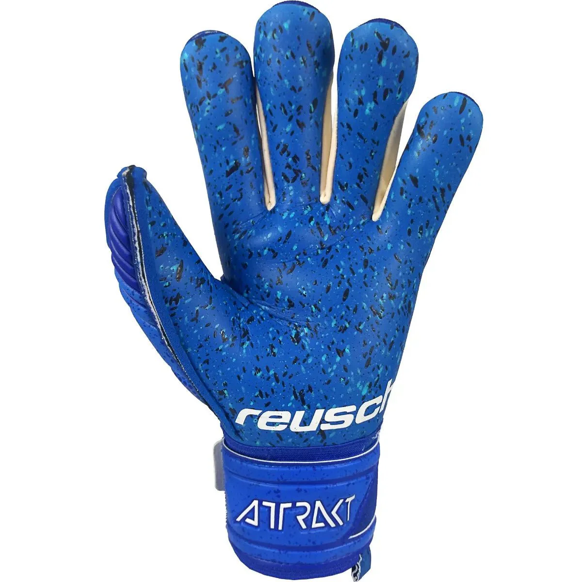 Reusch JR Attrakt Fusion Finger Support Guardian Goalkeeper Gloves - Royal-White - Image 3