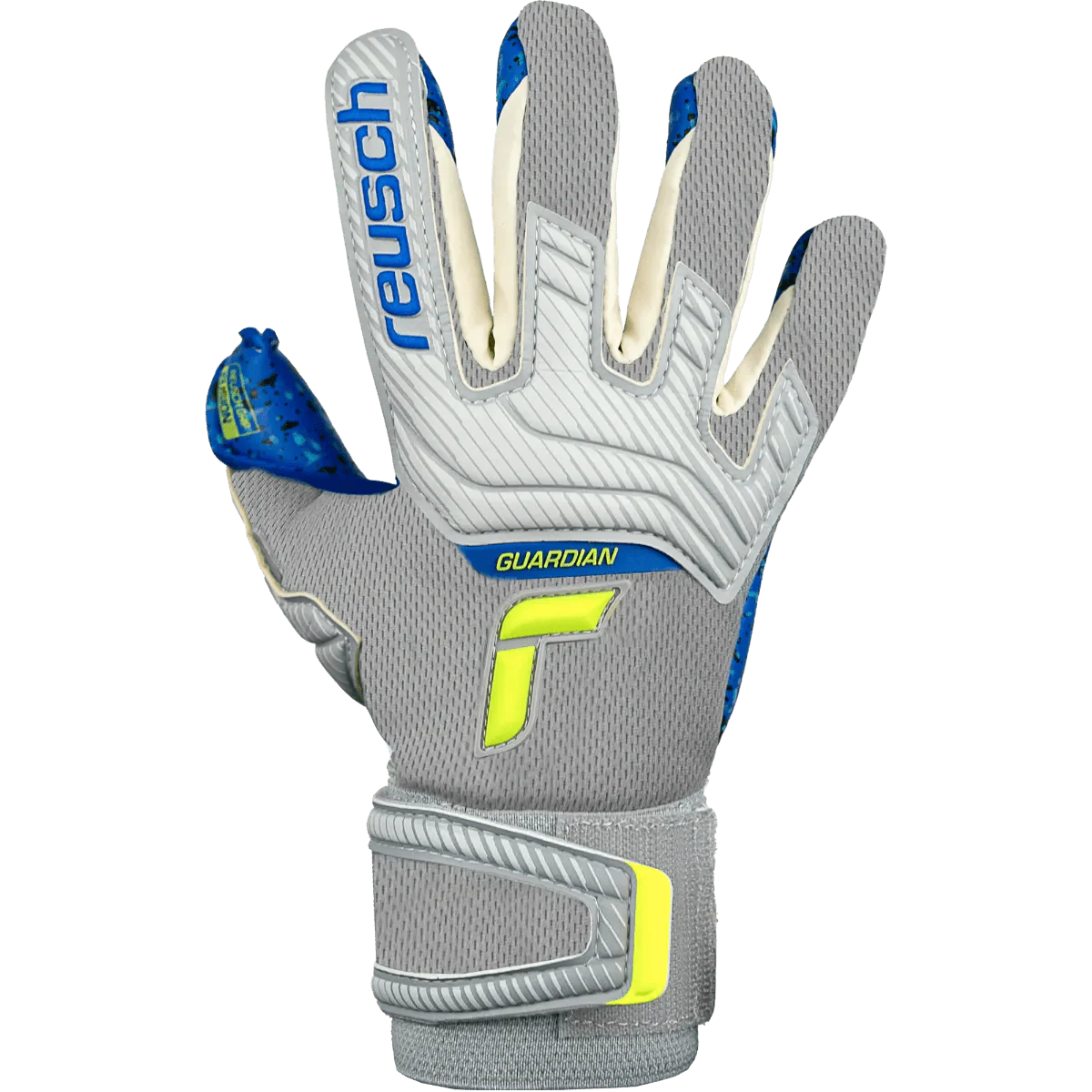 Reusch JR Attrakt Fusion FS Guardian - Grey-Yellow-Blue - Image 2