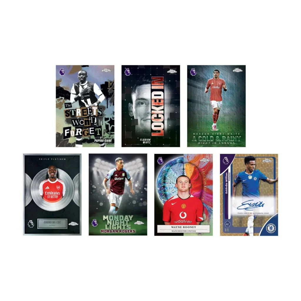 Topps 2025-26 Chrome Premier League Cards Hobby PACK (4 Cards Each) - Image 2