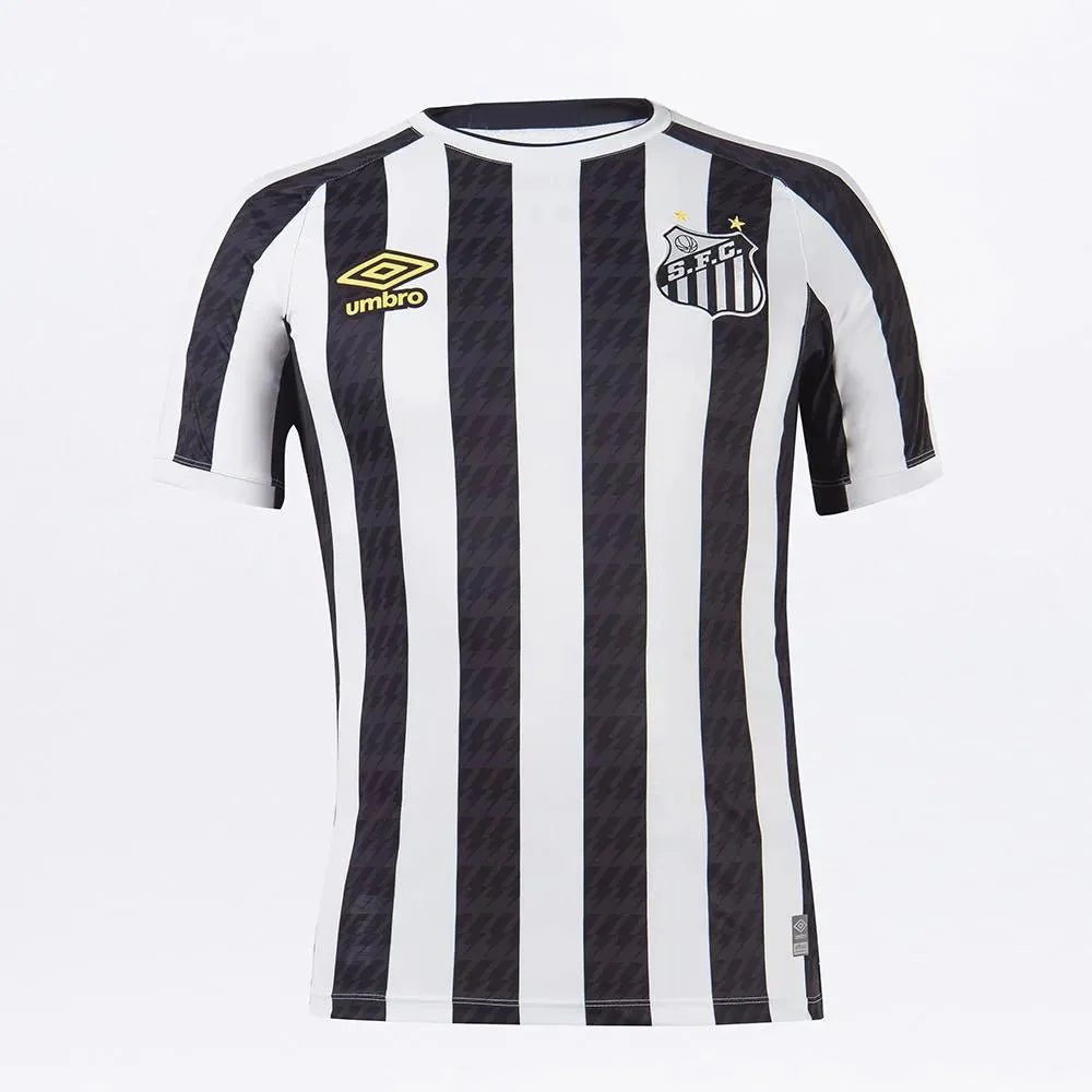 Umbro 2021-22 Santos Away Jersey - Black-White
