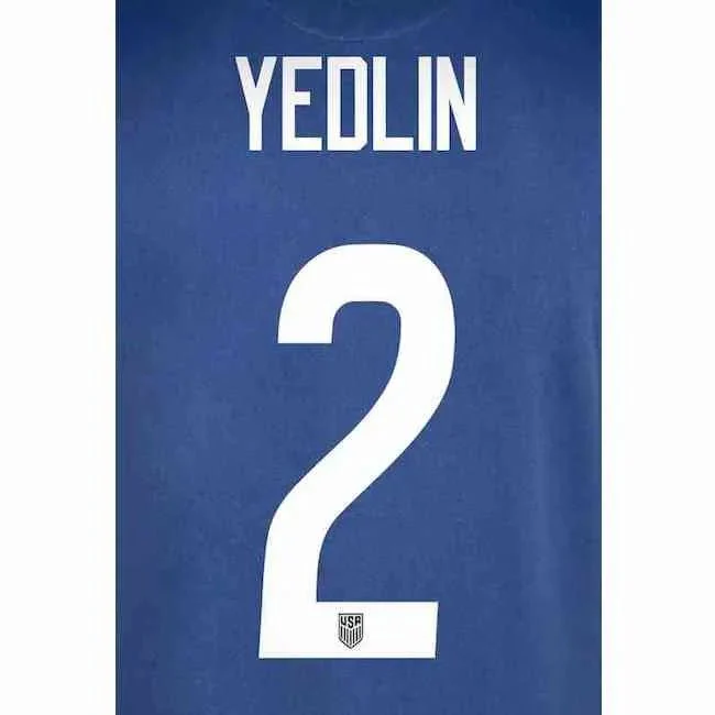 USMNT 2020/21 Away Yedlin #2 Jersey Name Set