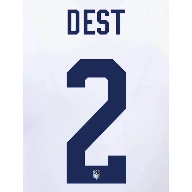 USMNT 2022-23 Home Dest #2 Jersey Name Set