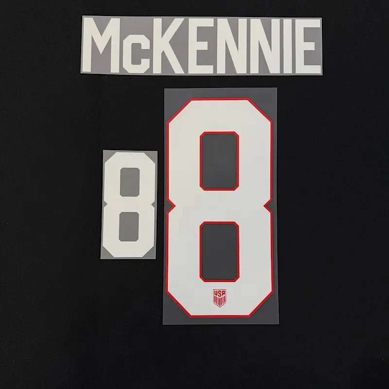 USMNT 2025 Away McKENNIE #8 Youth Official Name Set