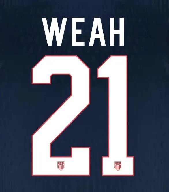 USMNT 2025 Away WEAH #21 Official Name Set